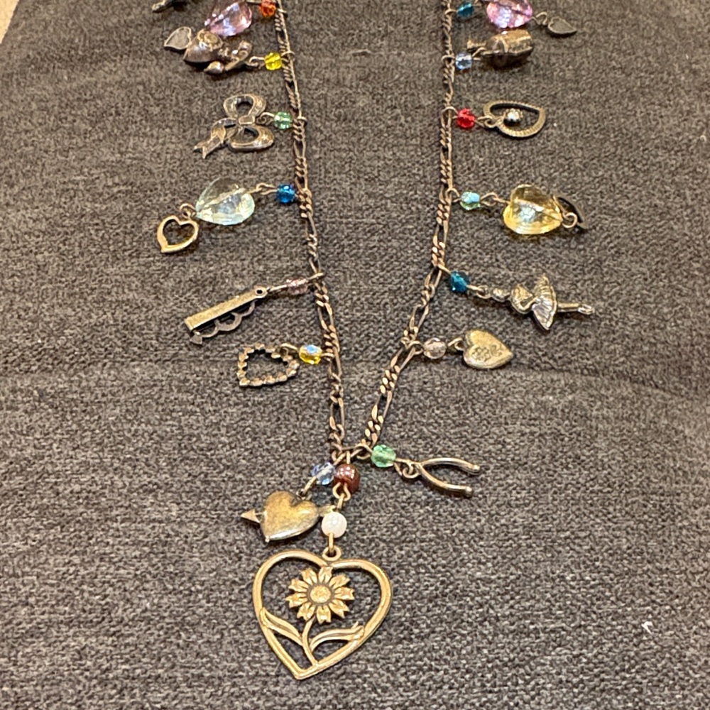 Charming Brass Heart Pendant Necklace